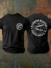 Men's Retro Alligator Alcatraz Funny Florida Everglades Dark Humor Tee