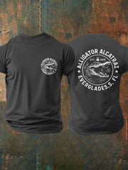 Men's Retro Alligator Alcatraz Funny Florida Everglades Dark Humor Tee gracestitchs