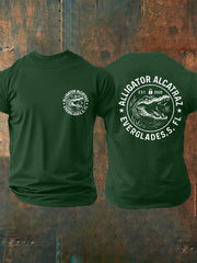 Men's Retro Alligator Alcatraz Funny Florida Everglades Dark Humor Tee gracestitchs