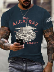 Men's Retro Make Alcatraz Great Again Funny Florida Everglades Dark Humor Tee gracestitchs