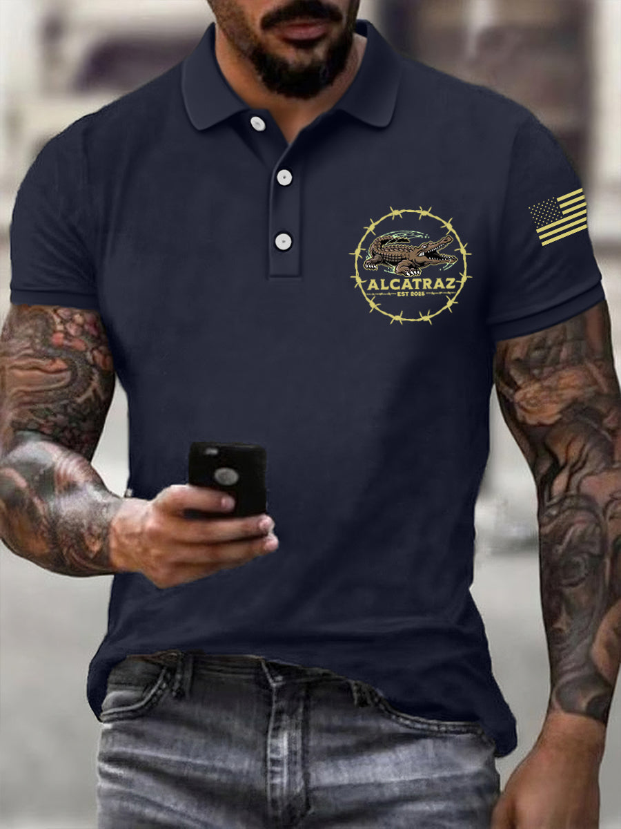 Men's Retro Alligator Alcatraz Funny Florida Everglades Dark Humor Top gracestitchs