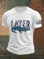 Men's Retro Alligator Alcatraz Funny Florida Everglades Dark Humor Short Sleeve Tee gracestitchs