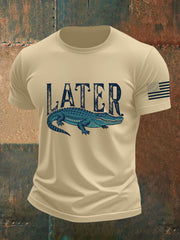 Men's Retro Alligator Alcatraz Funny Florida Everglades Dark Humor Short Sleeve Tee gracestitchs