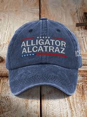 Unisex Retro Alligator Alcatraz Funny Florida Everglades Dark Humor Hat gracestitchs