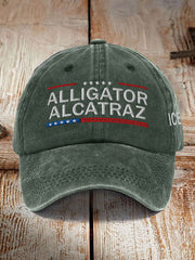 Unisex Retro Alligator Alcatraz Funny Florida Everglades Dark Humor Hat