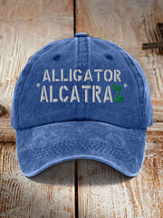Unisex Retro Alligator Alcatraz Funny Florida Everglades Dark Humor Hat gracestitchs