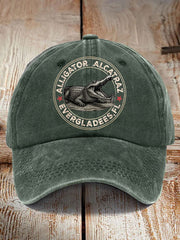 Unisex Retro Alligator Alcatraz Funny Florida Everglades Dark Humor Hat gracestitchs