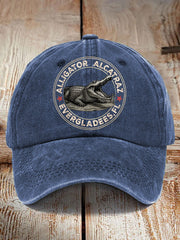Unisex Retro Alligator Alcatraz Funny Florida Everglades Dark Humor Hat gracestitchs