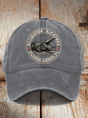 Unisex Retro Alligator Alcatraz Funny Florida Everglades Dark Humor Hat gracestitchs