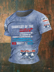 Men's Courtesy Of The Red White And Blue short sleeves t-shirt gracestitchs
