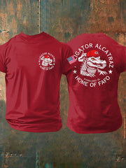 Men's Alligator Alcatraz Funny Florida Everglades Dark Humor Printed T-shirt gracestitchs