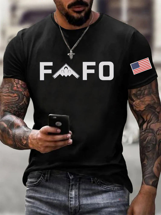 Men's Midnight Hammer B2 FAFO Printed T-shirt gracestitchs