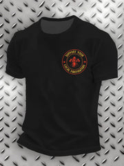 Men's Support Your Local Figrfighters Print T-shirt gracestitchs