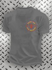 Men's Support Your Local Figrfighters Print T-shirt gracestitchs