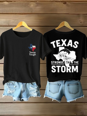 Women's Texas Strong Printed Thort-Sleeved T-shirt gracestitchs