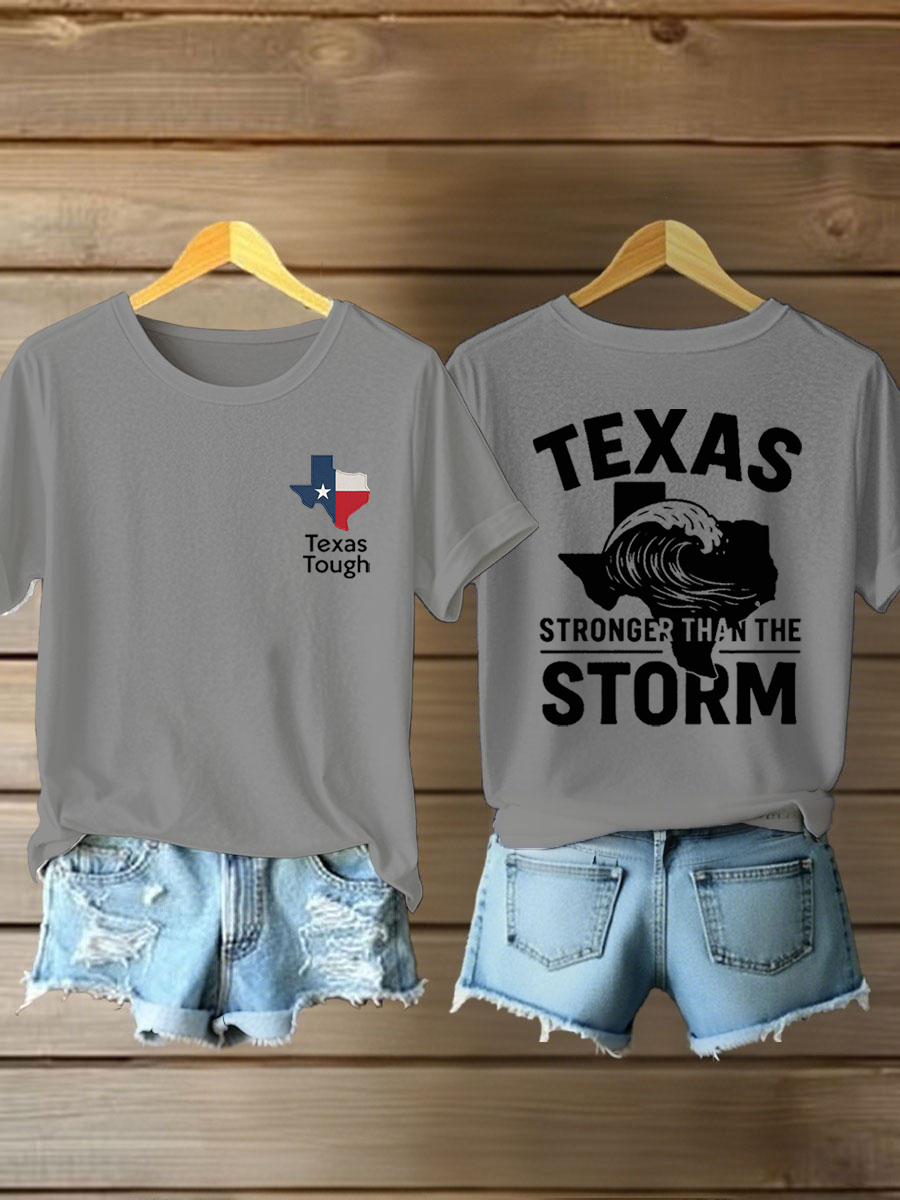 Women's Texas Strong Printed Thort-Sleeved T-shirt gracestitchs