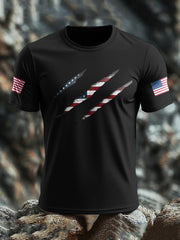 Men's American Flag Printed T-shirt gracestitchs