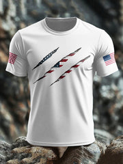Men's American Flag Printed T-shirt gracestitchs