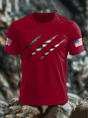 Men's American Flag Printed T-shirt gracestitchs