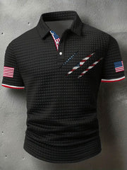 Men's American Flag Printed Casual Tops gracestitchs
