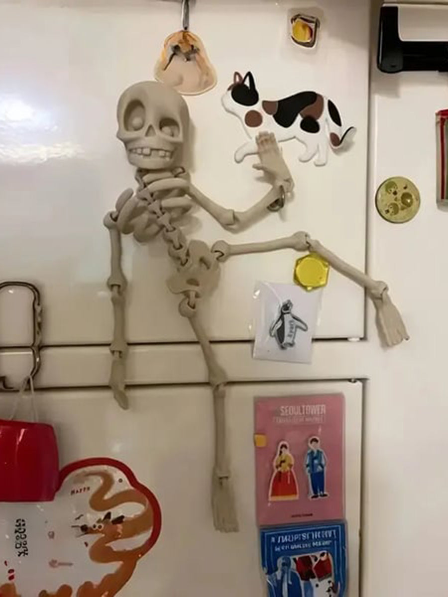 3D Printed Vintage Skeleton Magnetic Figurine gracestitchs