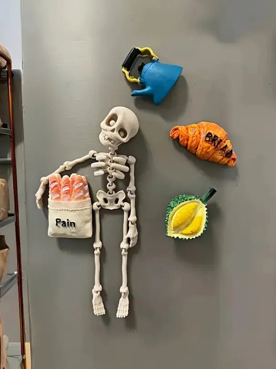 3D Printed Vintage Skeleton Magnetic Figurine gracestitchs