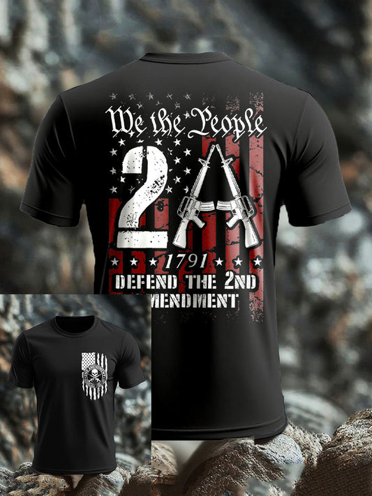 Men's Veteran Defend 2nd Amendment Printed T-shirt