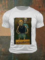 Men's Funny Halloween Kiss Cam Printed T-Shirt gracestitchs