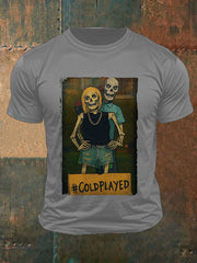 Men's Funny Halloween Kiss Cam Printed T-Shirt