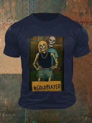 Men's Funny Halloween Kiss Cam Printed T-Shirt