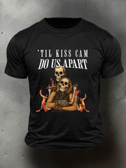 Men's Funny Halloween Kiss Cam Printed T-Shirt