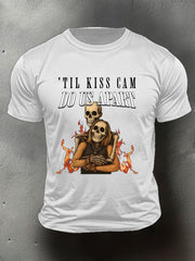 Men's Funny Halloween Kiss Cam Printed T-Shirt