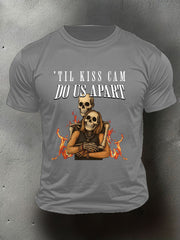 Men's Funny Halloween Kiss Cam Printed T-Shirt gracestitchs
