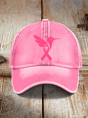 Unisex Breast Cancer Awareness Pink Hummingbird Hat gracestitchs