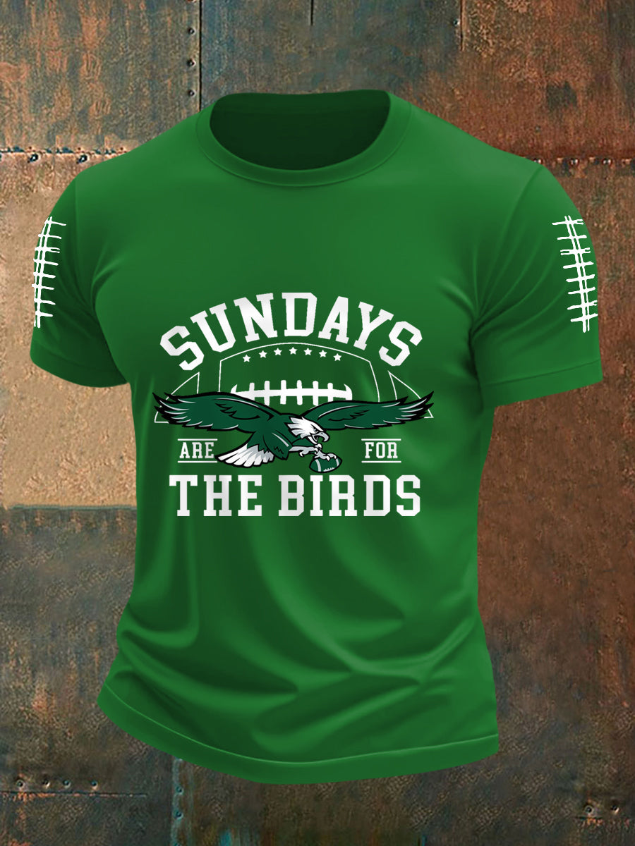 Men's Sundays Are For The Birds Football Fans Lovers Gameday Casual Tee gracestitchs