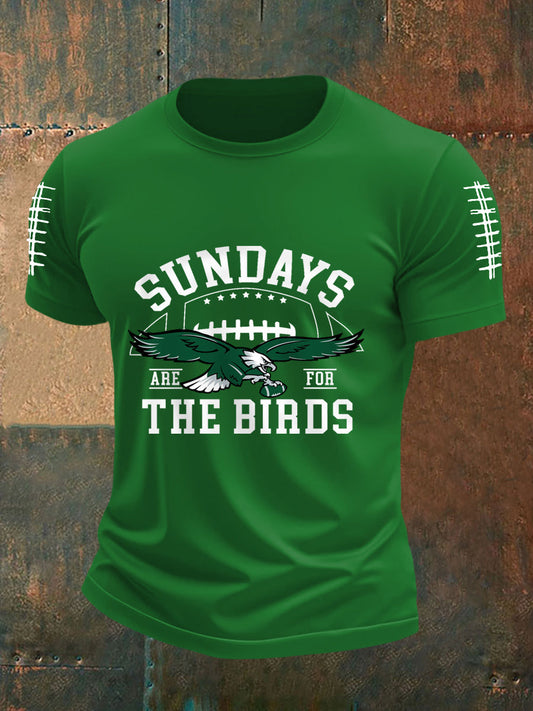 Men's Sundays Are For The Birds Football Fans Lovers Gameday Casual Tee gracestitchs