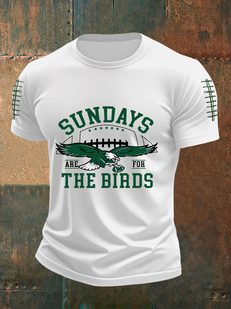Men's Sundays Are For The Birds Football Fans Lovers Gameday Casual Tee gracestitchs