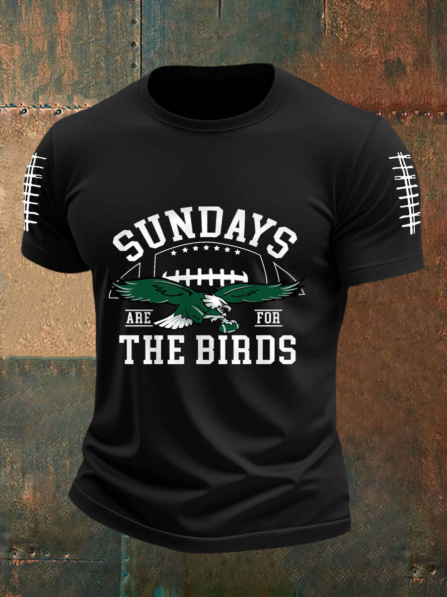 Men's Sundays Are For The Birds Football Fans Lovers Gameday Casual Tee gracestitchs