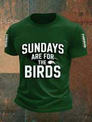 Men's Sundays Are For The Birds Football Fans Lovers Gameday Casual Short Sleeve Tee