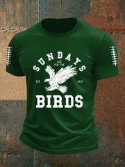 Men's Sundays Are For The Birds Football Fans Lovers Gameday Casual Short Sleeve Tee