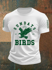 Men's Sundays Are For The Birds Football Fans Lovers Gameday Casual Short Sleeve Tee