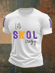 Men's Let’s SKOL Crazy! Football Fans Lovers Gameday Casual Tee gracestitchs