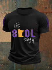 Men's Let’s SKOL Crazy! Football Fans Lovers Gameday Casual Tee