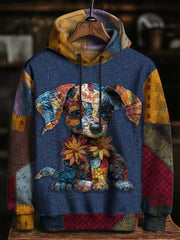 Men's Colorful Animal Print Drop-Shoulder Hoodie gracestitchs