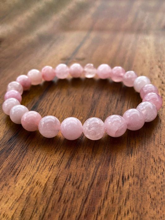 Breast Cancer Awareness Inspired Pink Bead Bracelet gracestitchs