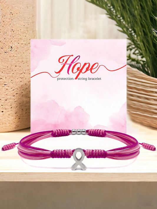 Women's breast cancer pink bracelet gracestitchs