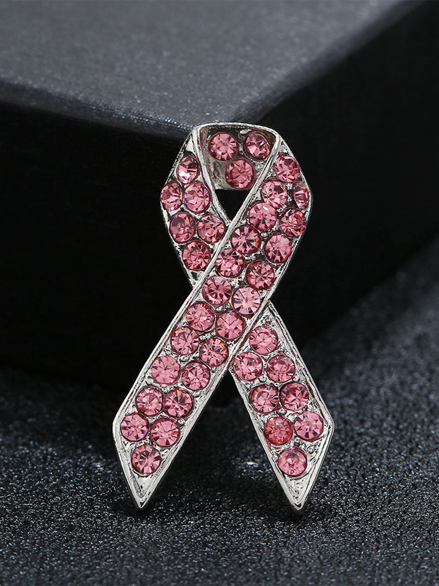 Women's breast cancer pink brooch gracestitchs