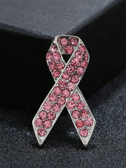 Women's breast cancer pink brooch gracestitchs
