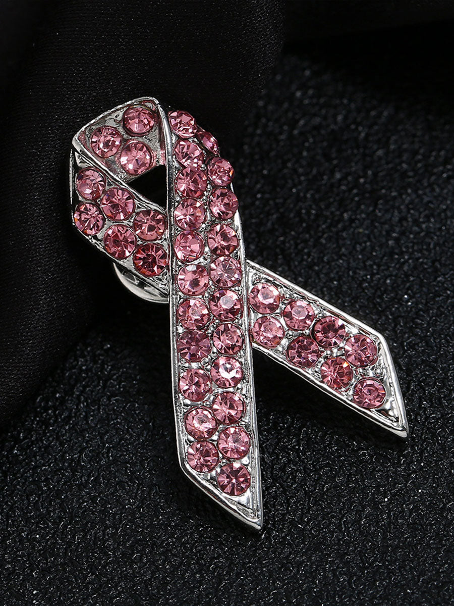 Women's breast cancer pink brooch gracestitchs