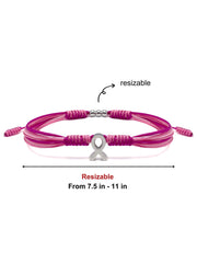 Women's breast cancer pink bracelet gracestitchs